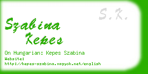 szabina kepes business card